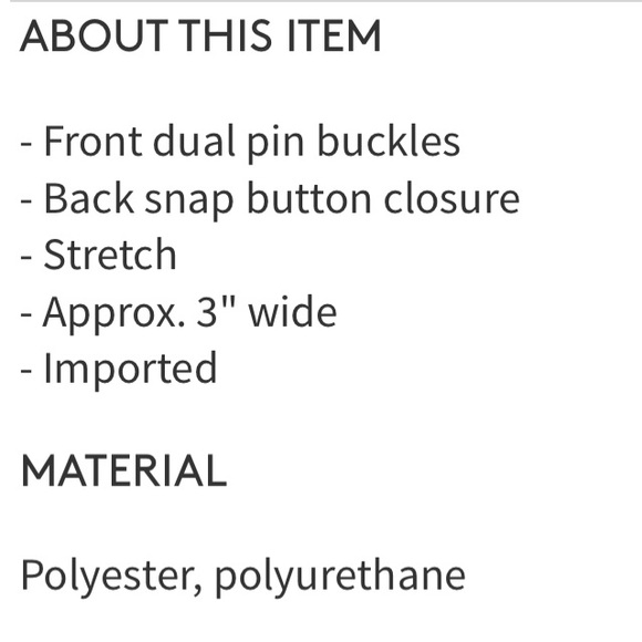 *LAST ONE* Black & Gold Double Buckle Stretch Belt - Picture 3 of 4